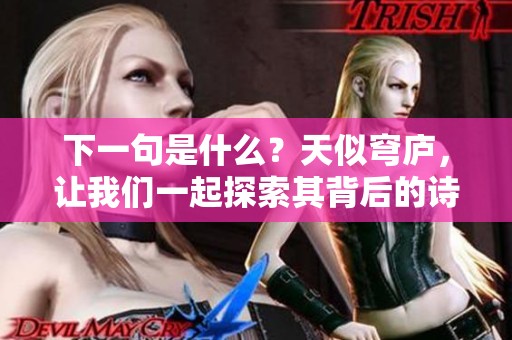 下一句是什么？天似穹庐，让我们一起探索其背后的诗意与深意。