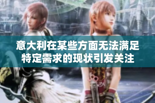 意大利在某些方面无法满足特定需求的现状引发关注