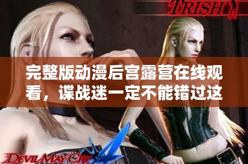 完整版动漫后宫露营在线观看，谍战迷一定不能错过这部精彩作品
