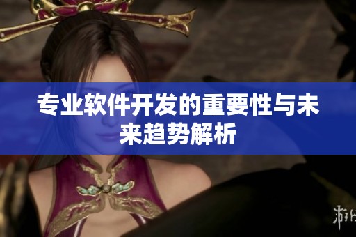 专业软件开发的重要性与未来趋势解析