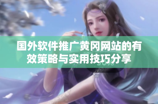 国外软件推广黄冈网站的有效策略与实用技巧分享