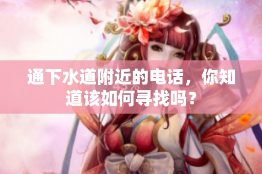 通下水道附近的电话，你知道该如何寻找吗？