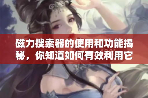 磁力搜索器的使用和功能揭秘，你知道如何有效利用它吗