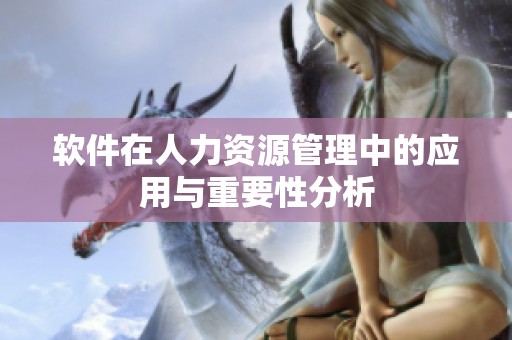 软件在人力资源管理中的应用与重要性分析