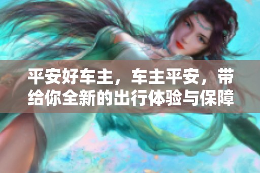 平安好车主，车主平安，带给你全新的出行体验与保障