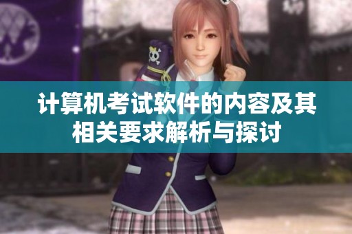 计算机考试软件的内容及其相关要求解析与探讨