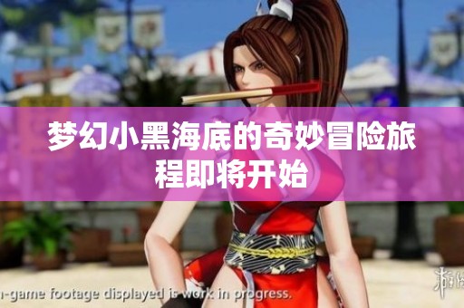 梦幻小黑海底的奇妙冒险旅程即将开始
