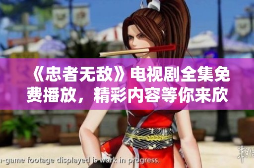 《忠者无敌》电视剧全集免费播放，精彩内容等你来欣赏！