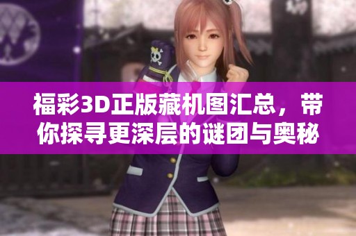 **3D正版藏机图汇总，带你探寻更深层的谜团与奥秘