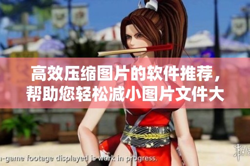 高效压缩图片的软件推荐，帮助您轻松减小图片文件大小