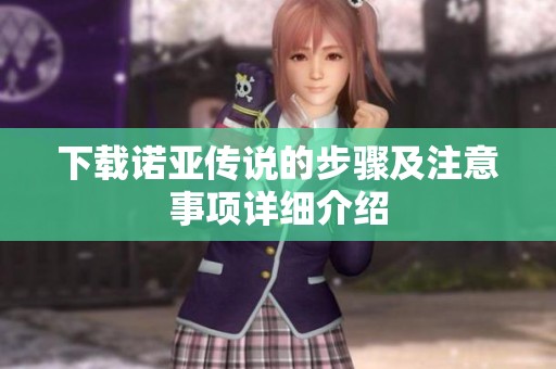 下载诺亚传说的步骤及注意事项详细介绍