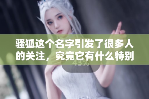 骚狐这个名字引发了很多人的关注，究竟它有什么特别之处呢
