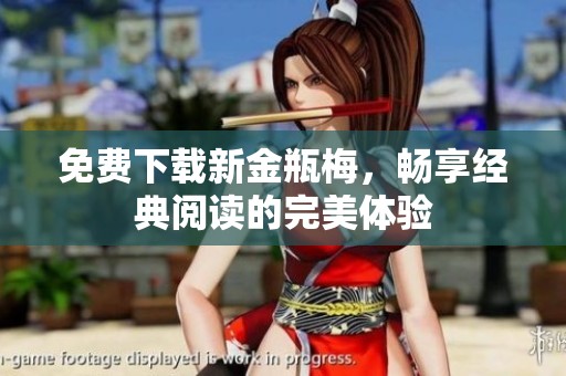 免费下载新金瓶梅，畅享经典阅读的完美体验