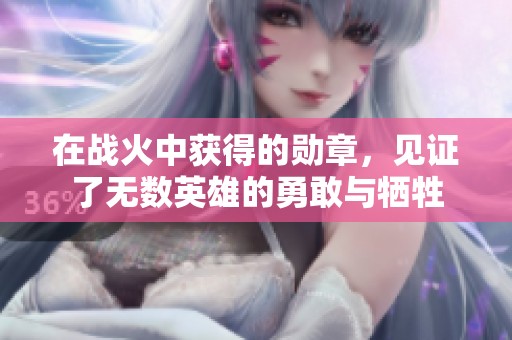 在战火中获得的勋章，见证了无数英雄的勇敢与牺牲
