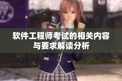 软件工程师考试的相关内容与要求解读分析