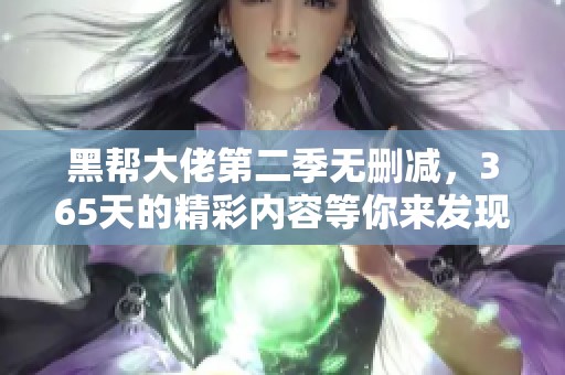 黑帮大佬第二季无删减，365天的精彩内容等你来发现
