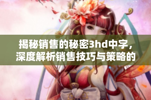 揭秘销售的秘密3hd中字，深度解析销售技巧与策略的创新之道