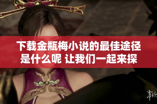 下载金瓶梅小说的最佳途径是什么呢 让我们一起来探索吧