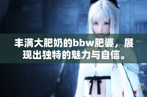 丰满大肥奶的bbw肥婆，展现出独特的魅力与自信。