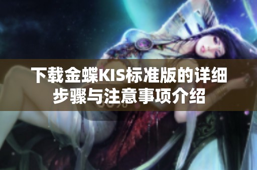 下载金蝶KIS标准版的详细步骤与注意事项介绍