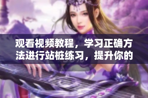 观看视频教程，学习正确方法进行站桩练习，提升你的技能和理解