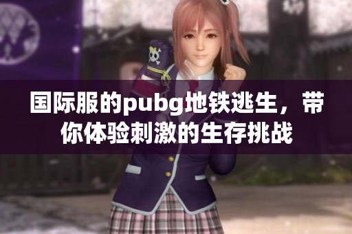 国际服的pubg地铁逃生，带你体验刺激的生存挑战