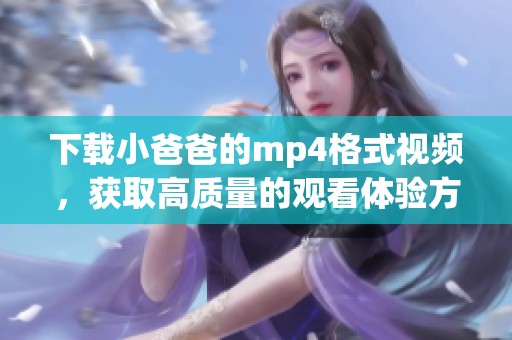 下载小爸爸的mp4格式视频，获取高质量的观看体验方法