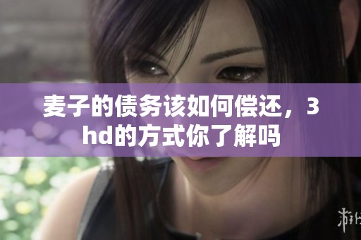 麦子的债务该如何偿还，3hd的方式你了解吗