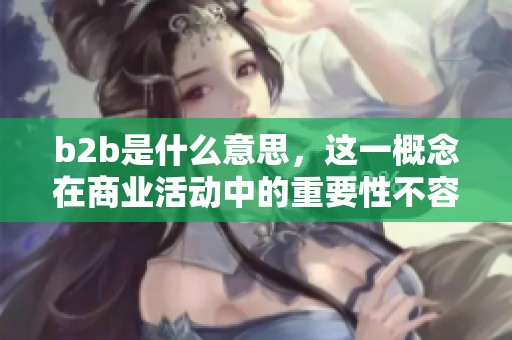 b2b是什么意思，这一概念在商业活动中的重要性不容忽视