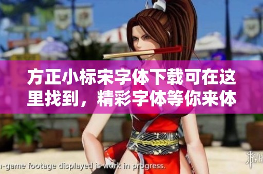 方正小标宋字体下载可在这里找到，精彩字体等你来体验