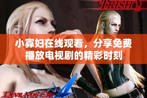 小寡妇在线观看，分享免费播放电视剧的精彩时刻