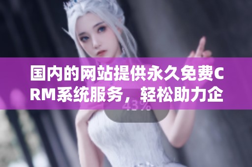 国内的网站提供永久免费CRM系统服务，轻松助力企业管理和客户关系提升
