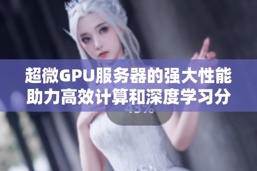 超微GPU服务器的强大性能助力高效计算和深度学习分析