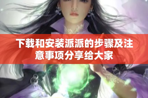 下载和安装派派的步骤及注意事项分享给大家