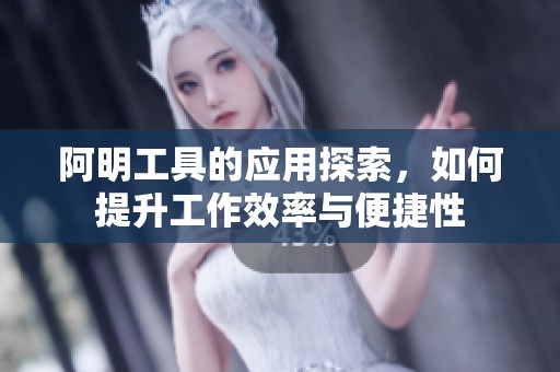 阿明工具的应用探索，如何提升工作效率与便捷性