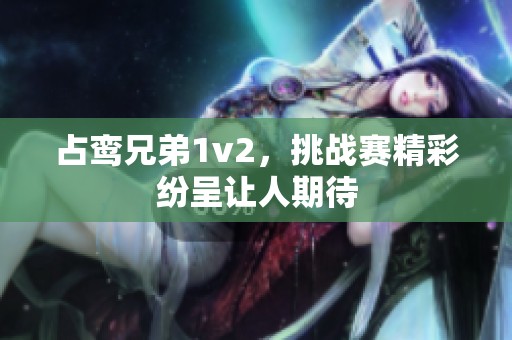 占鸾兄弟1v2，挑战赛精彩纷呈让人期待