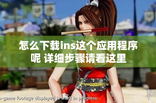 怎么下载ins这个应用程序呢 详细步骤请看这里