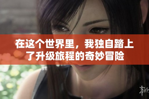 在这个世界里，我独自踏上了升级旅程的奇妙冒险