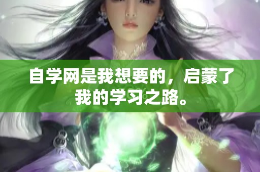 自学网是我想要的，启蒙了我的学习之路。