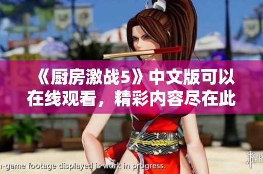 《厨房激战5》中文版可以在线观看，精彩内容尽在此刻分享给你