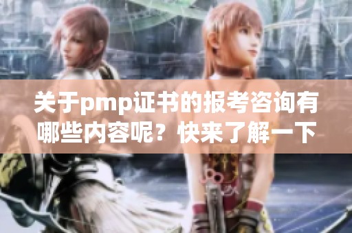 关于pmp证书的报考咨询有哪些内容呢？快来了解一下pmp证书的报考信息！