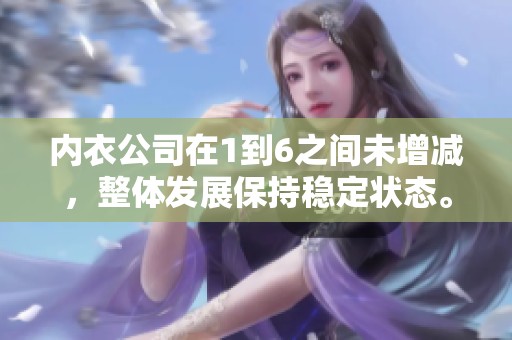 内衣公司在1到6之间未增减，整体发展保持稳定状态。