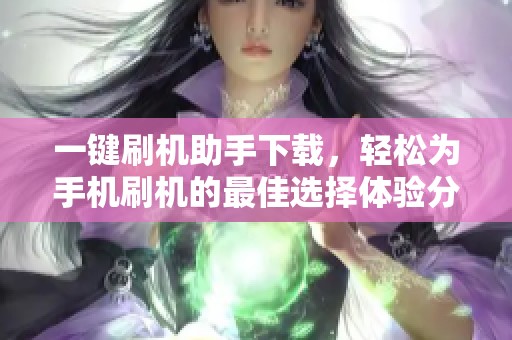 一键刷机助手下载，轻松为手机刷机的最佳选择体验分享