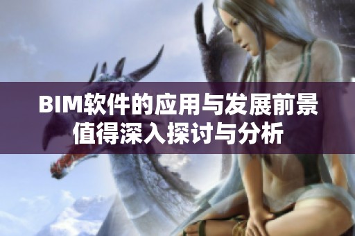 BIM软件的应用与发展前景值得深入探讨与分析