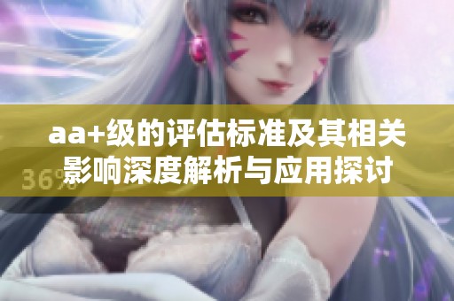 aa+级的评估标准及其相关影响深度解析与应用探讨