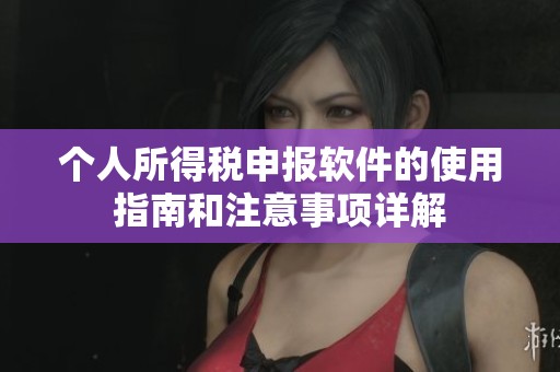 个人所得税申报软件的使用指南和注意事项详解