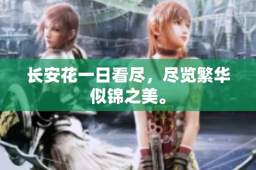 长安花一日看尽，尽览繁华似锦之美。