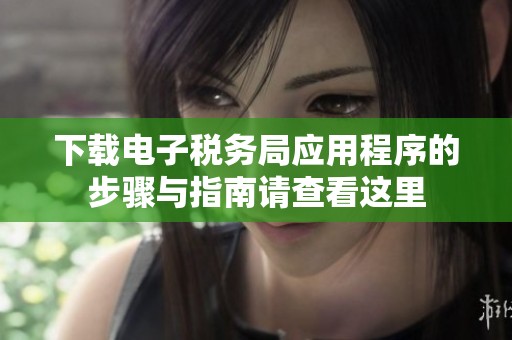 下载电子税务局应用程序的步骤与指南请查看这里