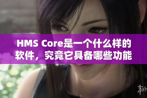 HMS Core是一个什么样的软件，究竟它具备哪些功能特点呢