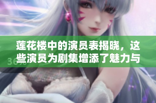 莲花楼中的演员表揭晓，这些演员为剧集增添了魅力与精彩